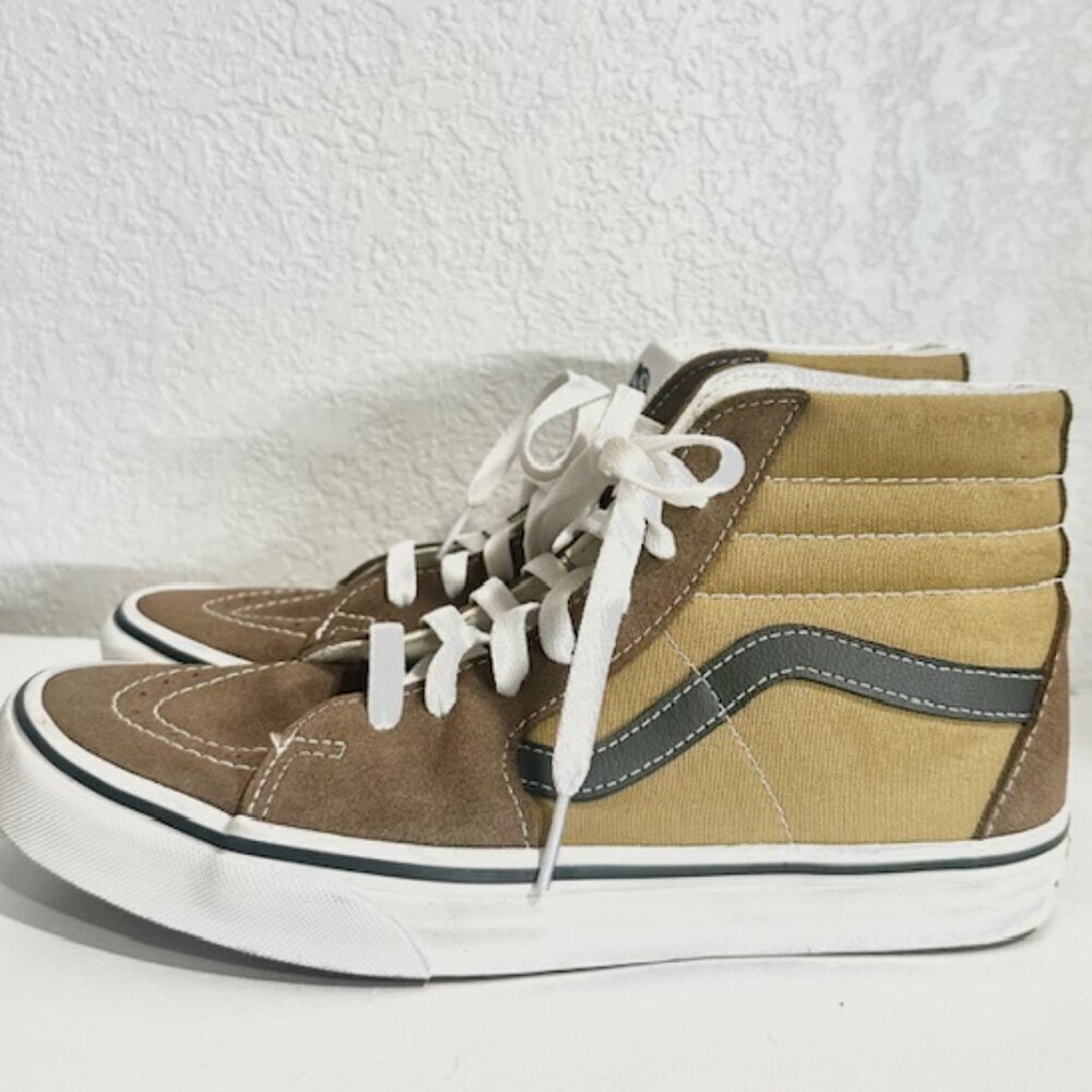 Vans Unisex Shoes Sk8-Hi High Top Leather Suede Walnut Mens US 7.5 Womens US 9 - Picture 9 of 16